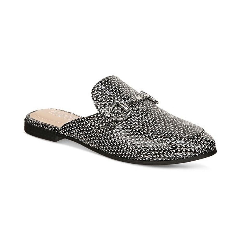 Alfani Women's Step N' Flex Garlend Mule Flats, Black/White Size 11M